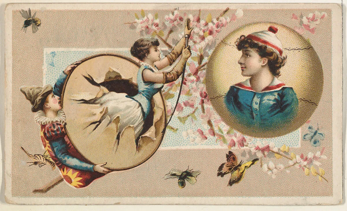 Bass Drum and Baseball, from the Miniature Novelties series (N120) issued by Duke Sons & Co. to promote Honest Long Cut Tobacco — W. Duke, Sons & Co.|Donaldson Brothers