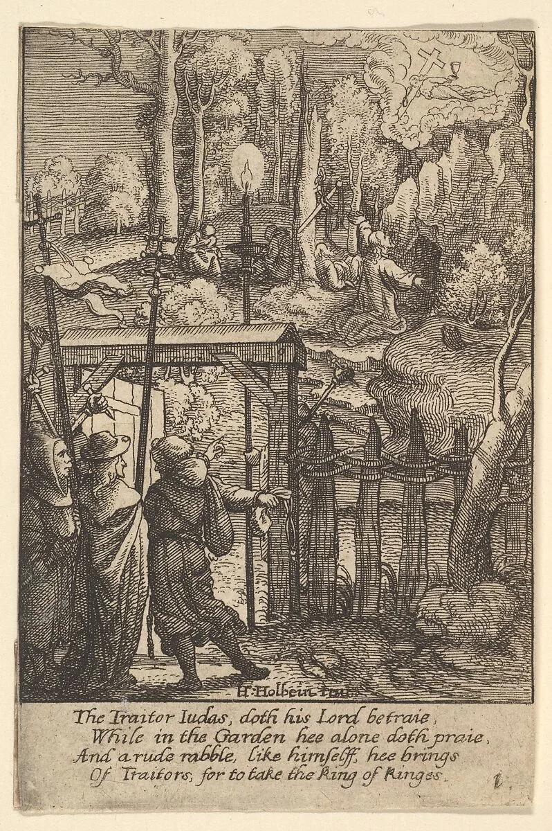 Jesus on the Mount of Olives — Wenceslaus Hollar|Hans Holbein the Younger