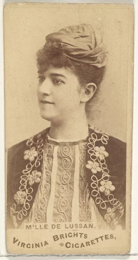 Mlle. de Lussan, from the Actors and Actresses series (N45, Type 1) for Virginia Brights Cigarettes