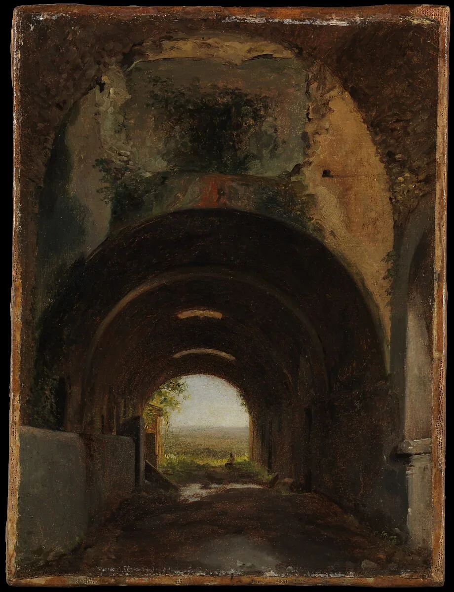 View in the Stables of the Villa of Maecenas, Tivoli — François Marius Granet