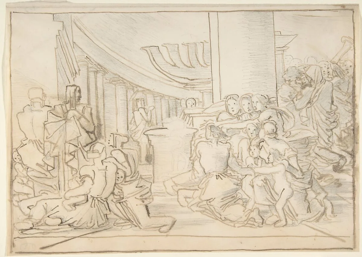 Congregation in a Temple — Fortunato Duranti