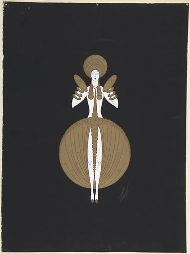 "Les Pièces d'Or" Costume Design Composed of Gold Coins for "L'Or," Ziegfield Follies