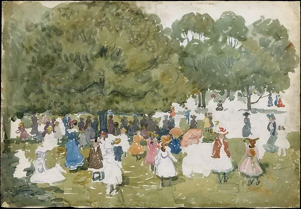 Pedestrians in a Park — Maurice Brazil Prendergast