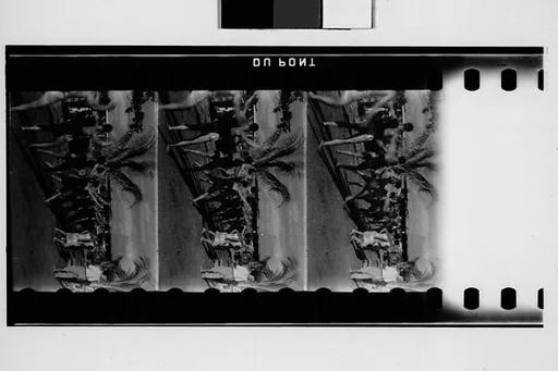[South Seas: Three Motion Picture Film Frames of Dancing Group]