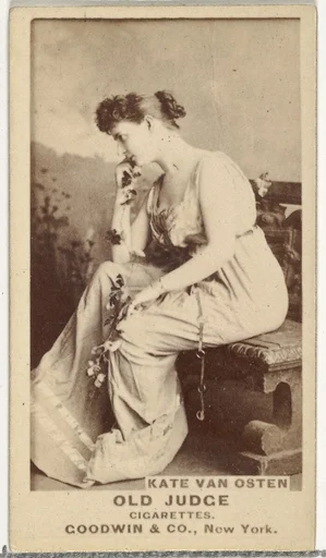 Kate Van Osten, from the Actors and Actresses series (N171) for Old Judge Cigarettes