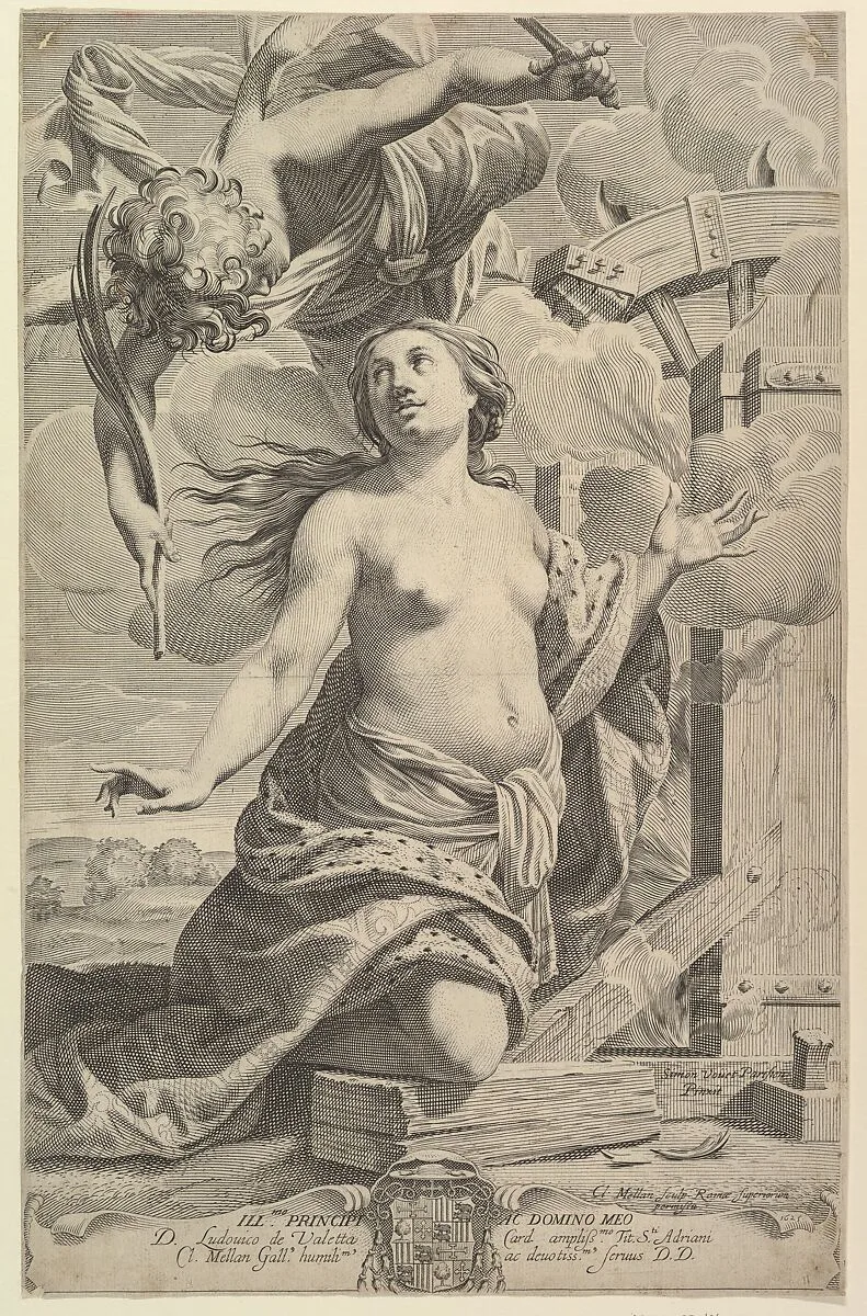 Martyrdom of St. Catherine — Claude Mellan|Simon Vouet|Cardinal de La Valette