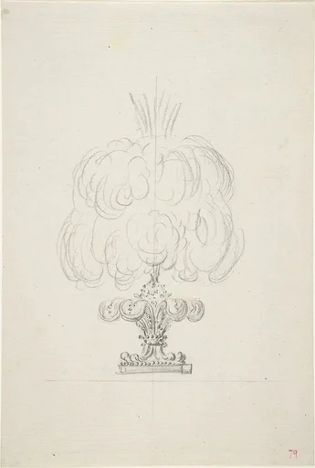 Design for a Plumed Oil Lamp
