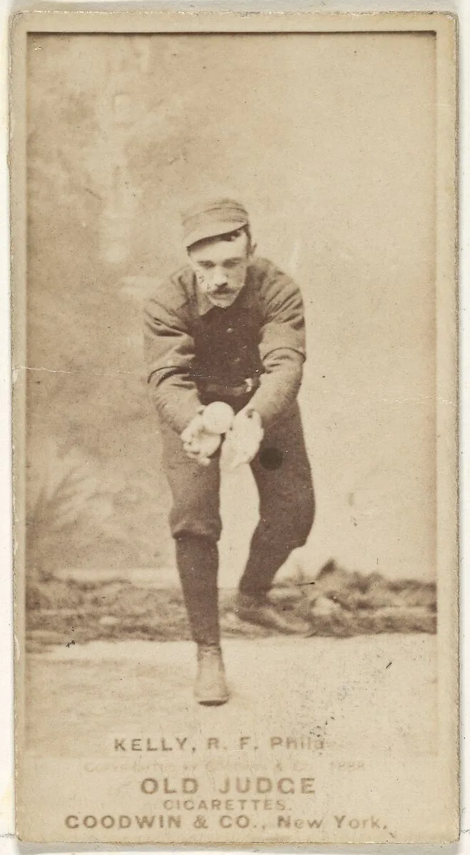 Kelly, Right Field, Philadelphia, from the Old Judge series (N172) for Old Judge Cigarettes — Goodwin & Company