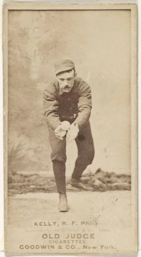 Kelly, Right Field, Philadelphia, from the Old Judge series (N172) for Old Judge Cigarettes