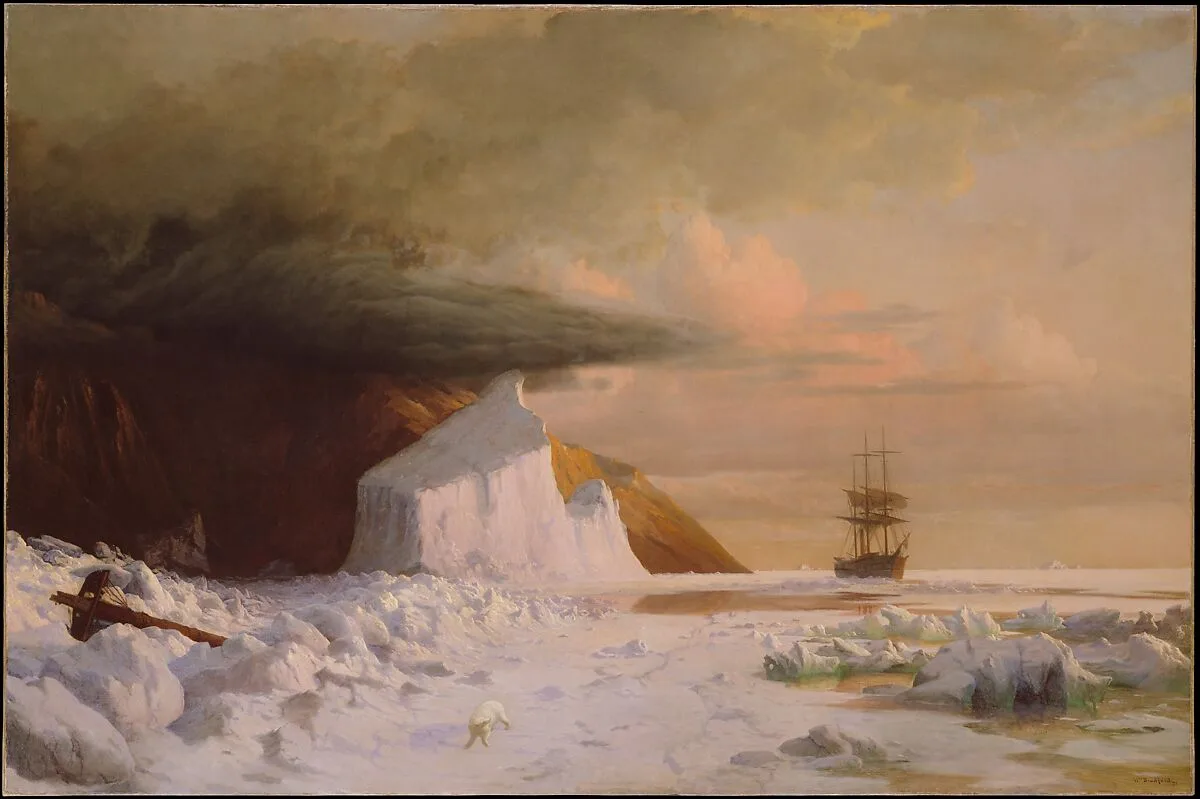 An Arctic Summer: Boring Through the Pack in Melville Bay — William Bradford
