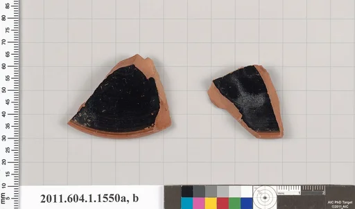 Terracotta fragments of kylikes (drinking cups)