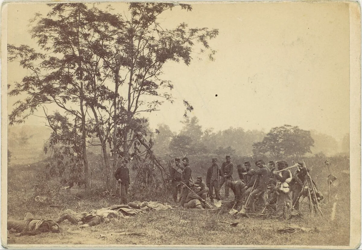 Burying the Dead on the Battlefield of Antietam, September 1862 — Alexander Gardner
