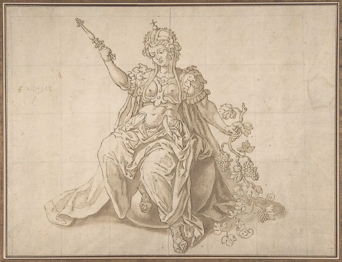 Allegory of Europe, from "The Four Continents" — Maerten de Vos|Anonymous, Netherlandish, 16th century