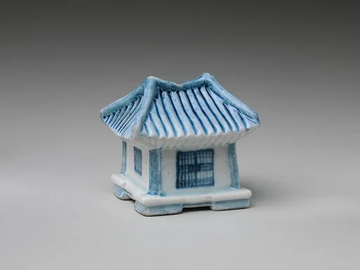 백자청화 집모양 연적 조선|白磁靑 家形 硯滴 朝鮮|Water dropper in the shape of a house
