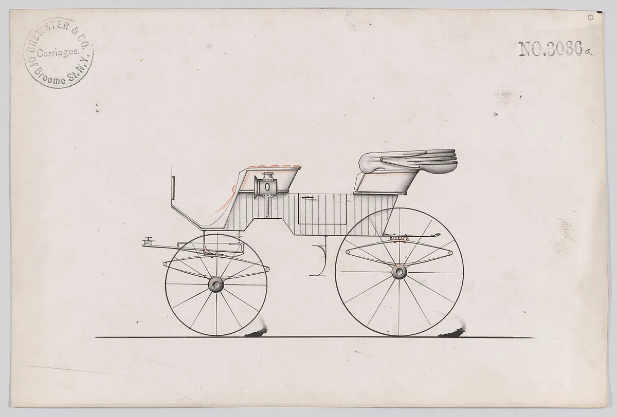 Design for 2 seat Phaeton, no. 3036a — Brewster & Co.