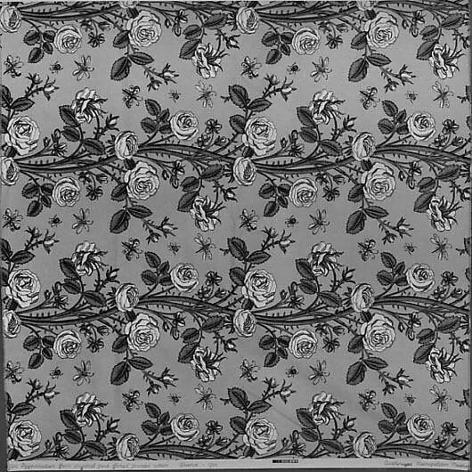"Climbing Roses" Textile — Unknown
