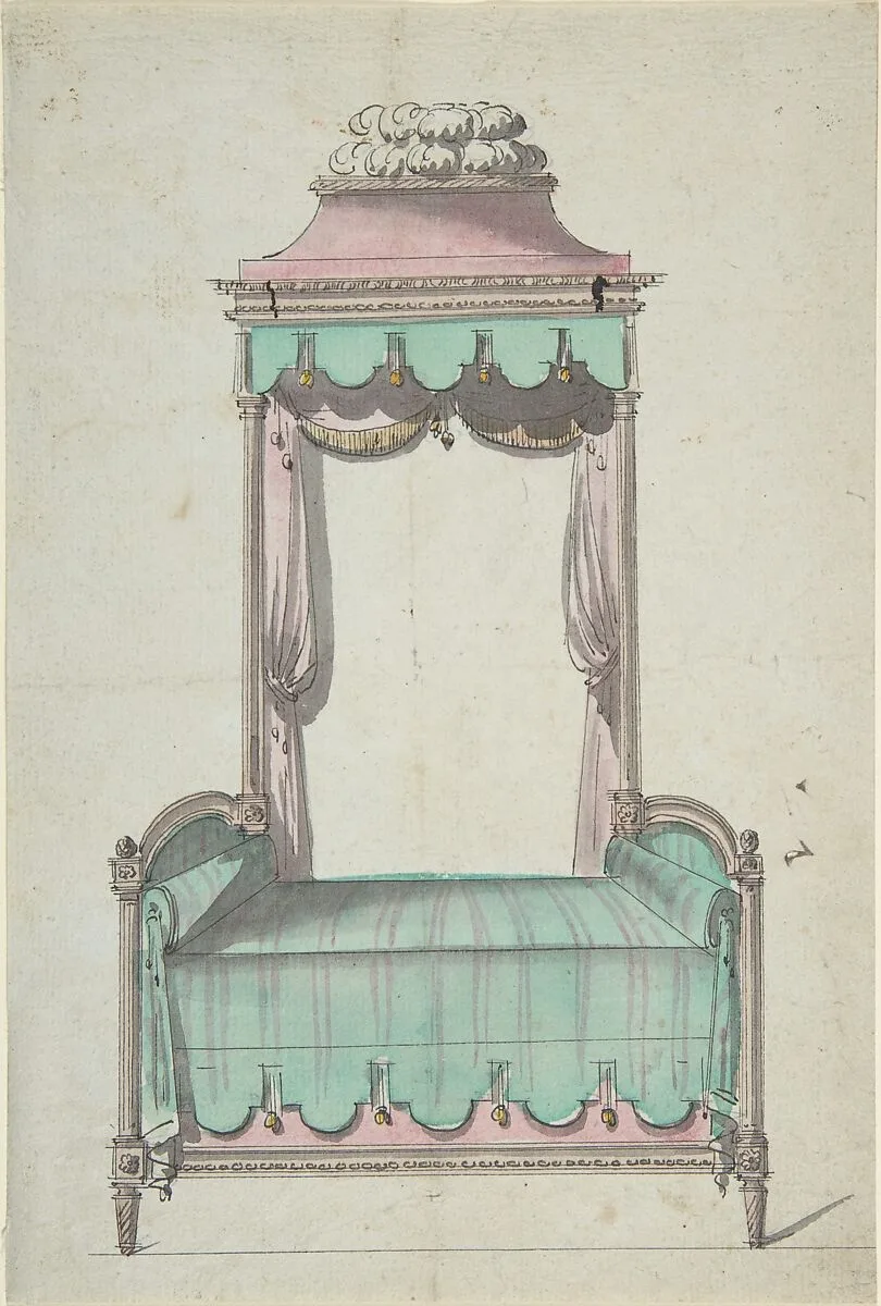 Design for a Bed and a Canopy — Anonymous, French, 18th century