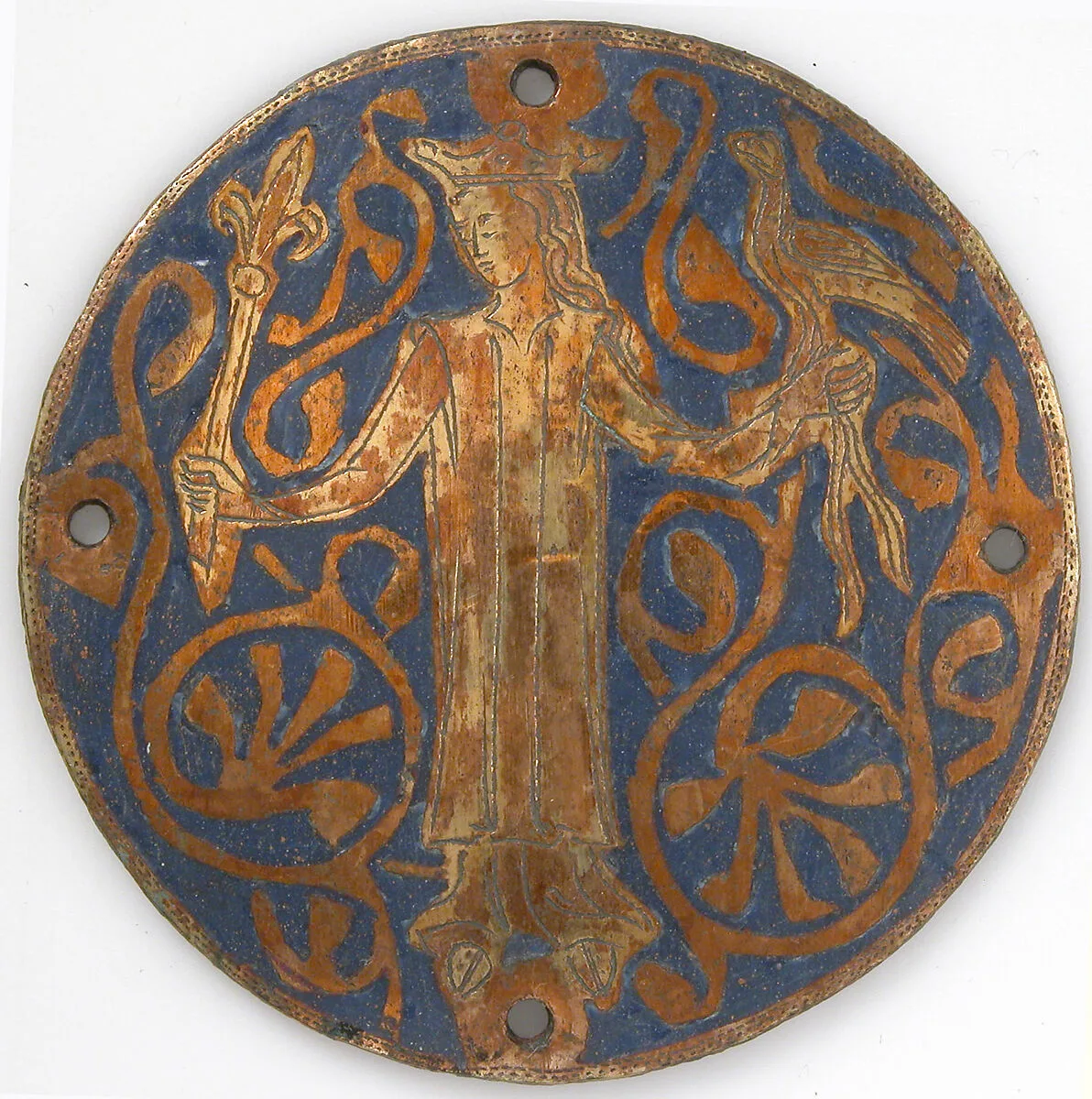 Medallion with a Queen Holding a Scepter and Falcon — Unknown