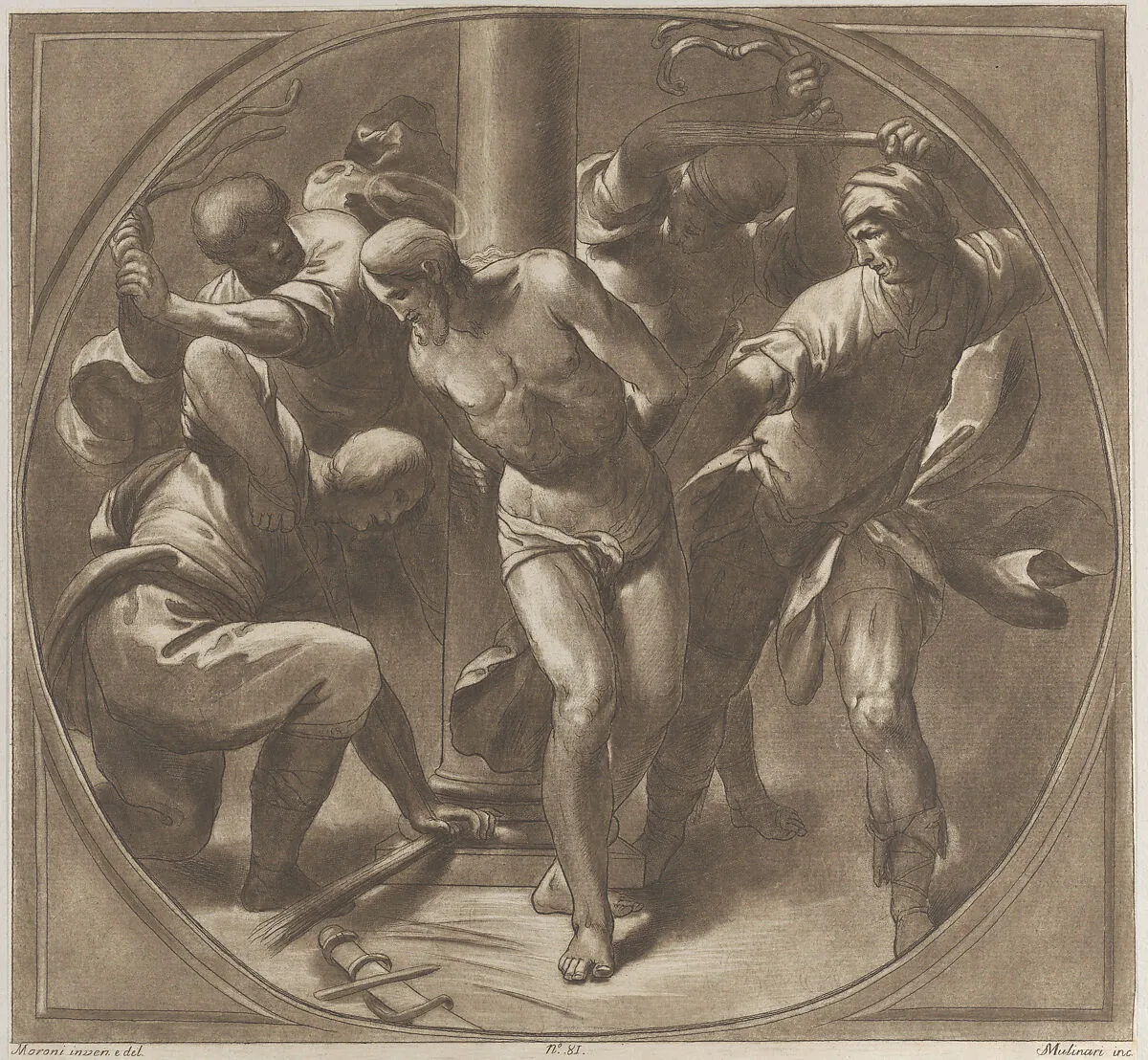 Flagellation of Christ — Stefano Mulinari|Giovanni Battista Moroni