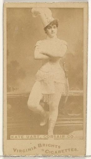 Kate Uart, Corsair Co., from the Actors and Actresses series (N45, Type 1) for Virginia Brights Cigarettes