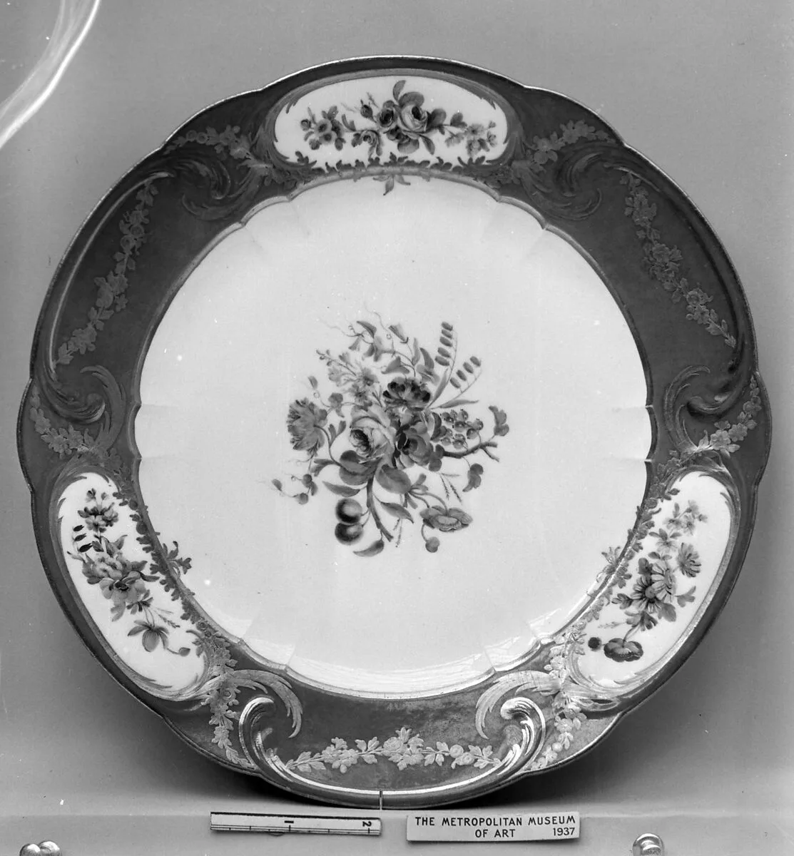 Plate (Assiette à palmes) (1 of 102) (part of a service) — Sèvres Manufactory|Jean-Jacques Pierre the Younger