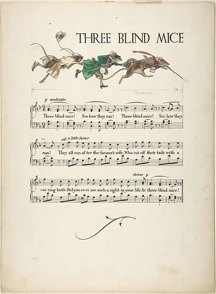 "Three Blind Mice"―Page Design — Paul Vincent Woodroffe|Joseph Samuel Moorat