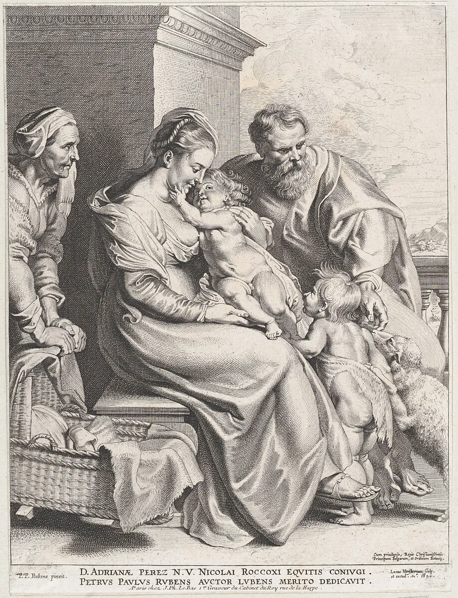The Holy Family with Saint Elizabeth and John the Baptist as a Child — Lucas Vorsterman I|Peter Paul Rubens|Jacques Philippe Le Bas