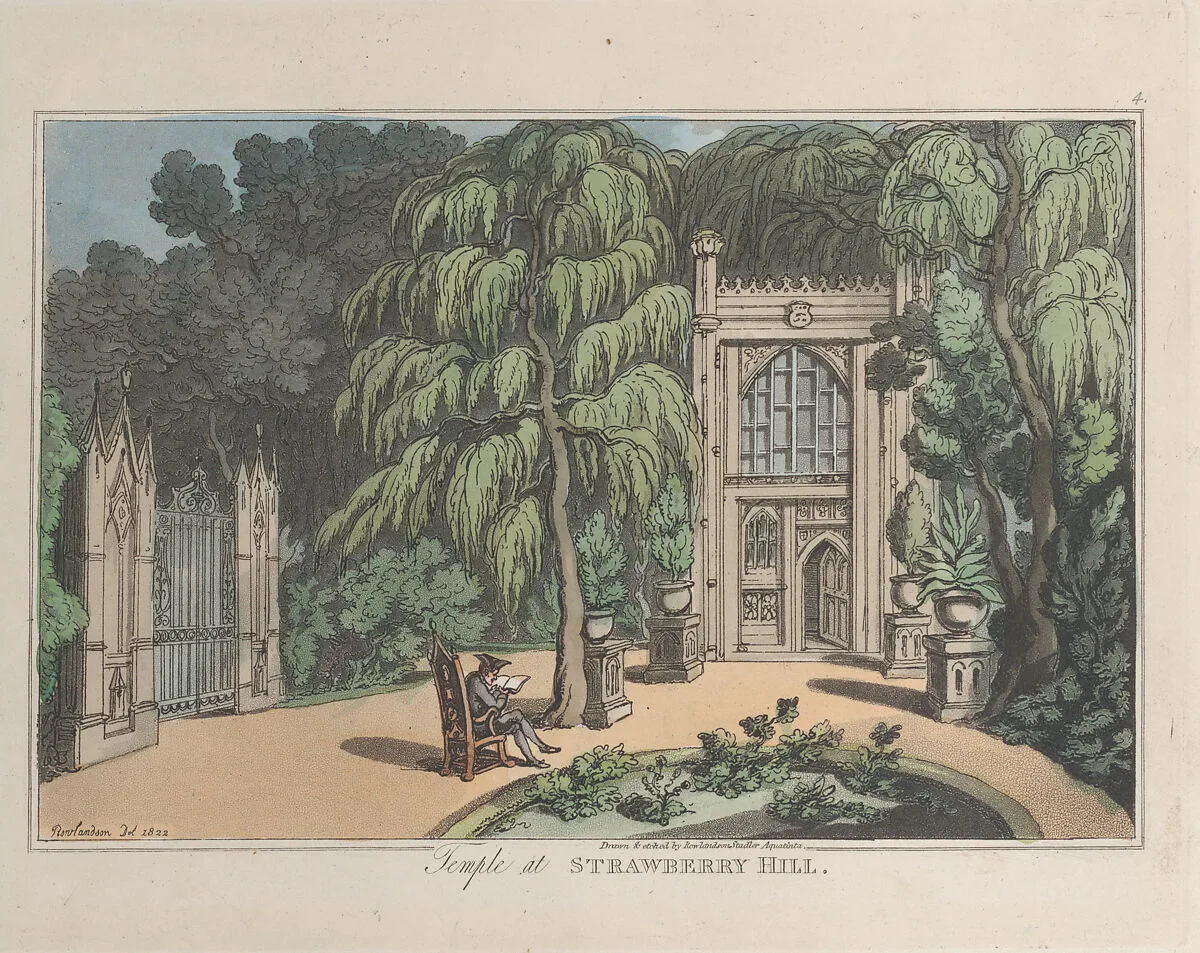 Temple at Strawberry Hill, from "Sketches from Nature" — Joseph Constantine Stadler|Thomas Rowlandson
