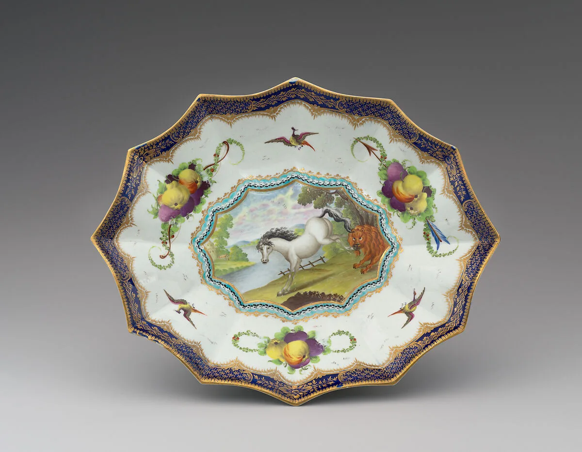 Dish (one of a pair) — Worcester factory|Jeffreyes Hammet O'Neale