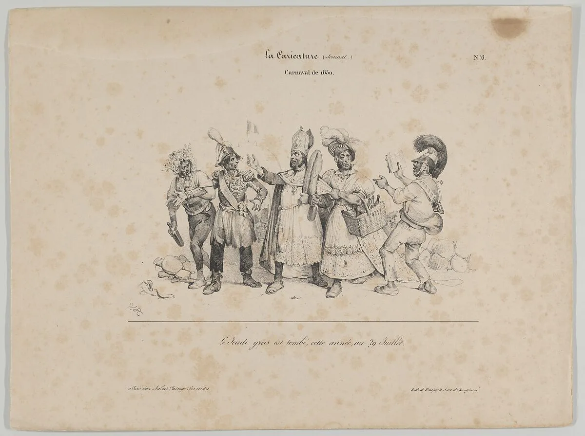 Carnival de 1830 (from La Caricature) — Victor Adam|Delaporte|Aubert et Cie