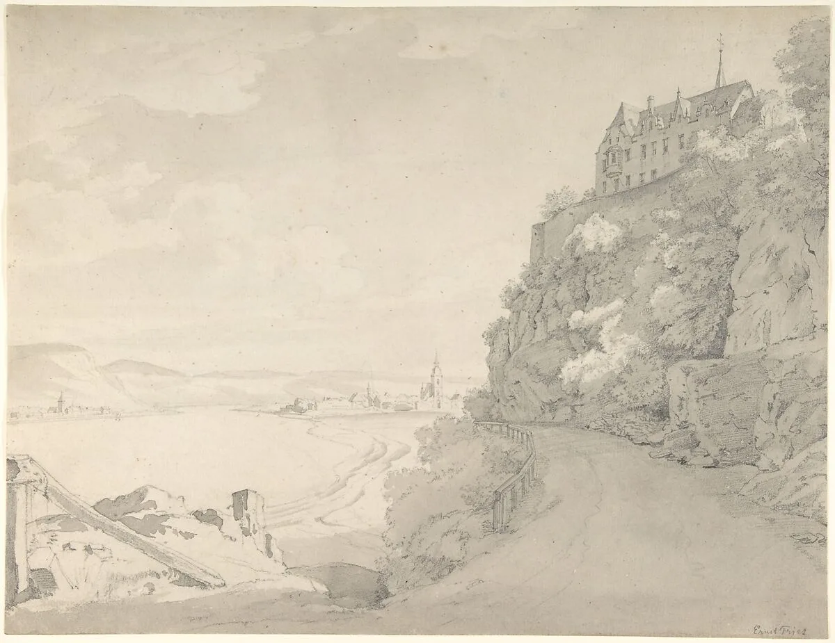 View of the Rhine and Remagen from the North (?) — Ernst Fries