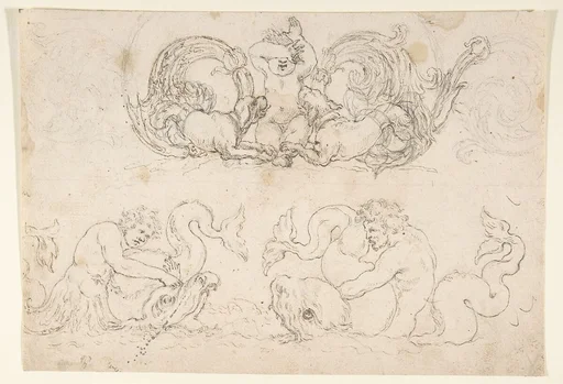 Designs for Ornamental Motifs with Figures, Real and Imaginary Animals, and Coats of Arms of the Medici Grand Dukes