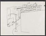 Study for "The Block" [lamppost] (recto); Study for "The Block" [buildings] (verso)