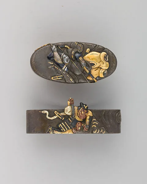 Sword-Hilt Collar and Pommel (Fuchigashira) — Unknown