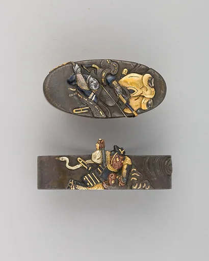 Sword-Hilt Collar and Pommel (Fuchigashira)