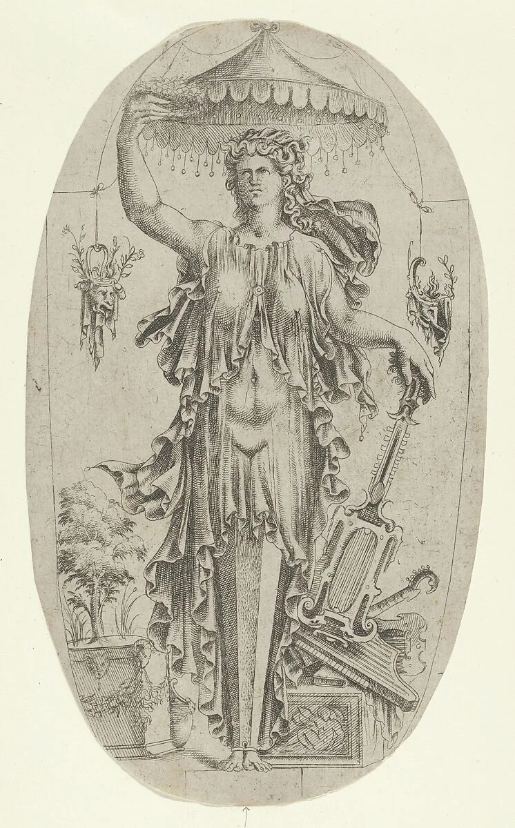 Term in the Form of a Woman with Musical Instrument — Jean Mignon