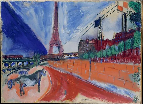 Le Pont de Passy et la Tour Eiffel — Marc Chagall