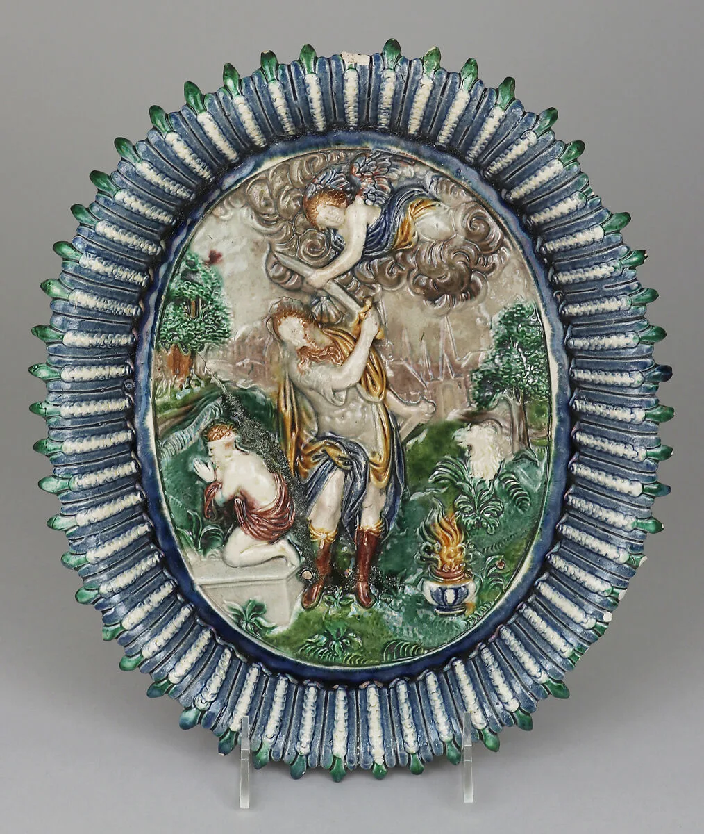 Dish with sacrifice of Isaac — Unknown