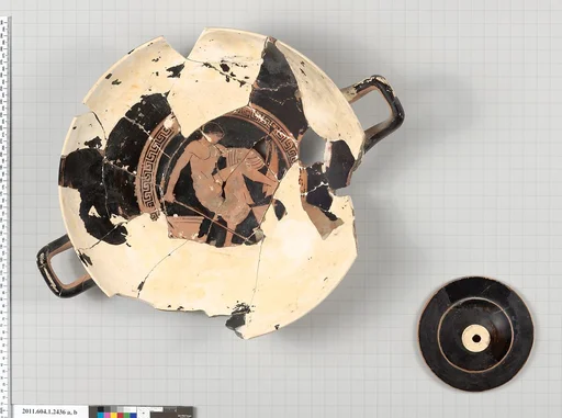 Terracotta fragments of a kylix (drinking cup)