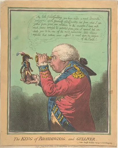 The King of Brobdingnag and Gulliver.–Vide. Swift's Gulliver: Voyage to Brobdingnag