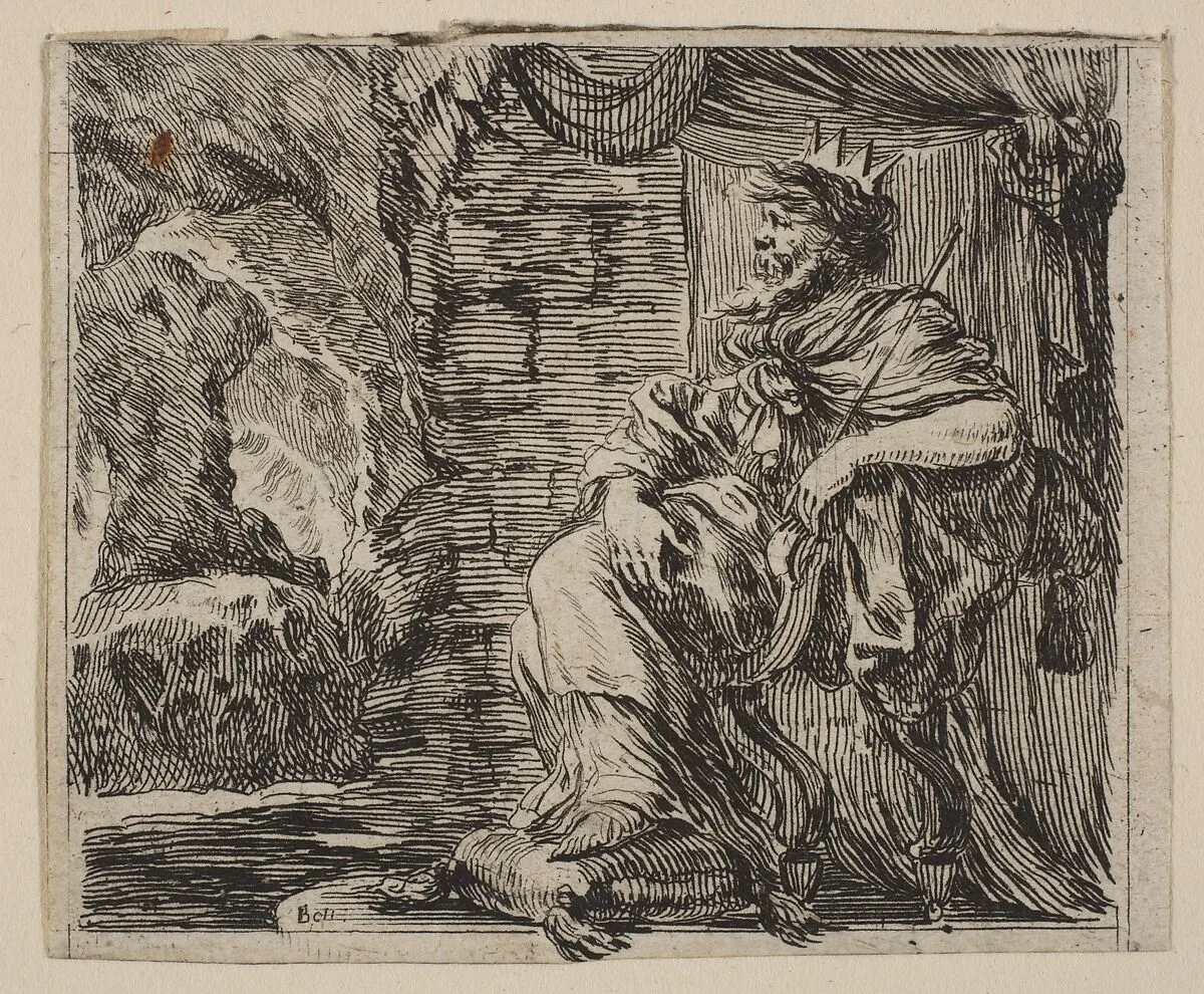 Pluto, from 'Game of Mythology' (Jeu de la Mythologie) — Stefano della Bella|Jean Desmarets de Saint-Sorlin|Henri Le Gras|Louis XIV, King of France|Cardinal Jules Mazarin