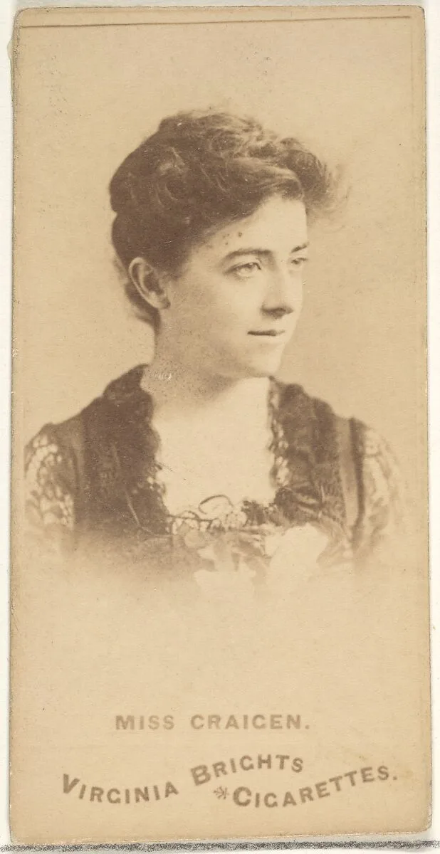 Miss Craigen, from the Actors and Actresses series (N45, Type 1) for Virginia Brights Cigarettes — Allen & Ginter