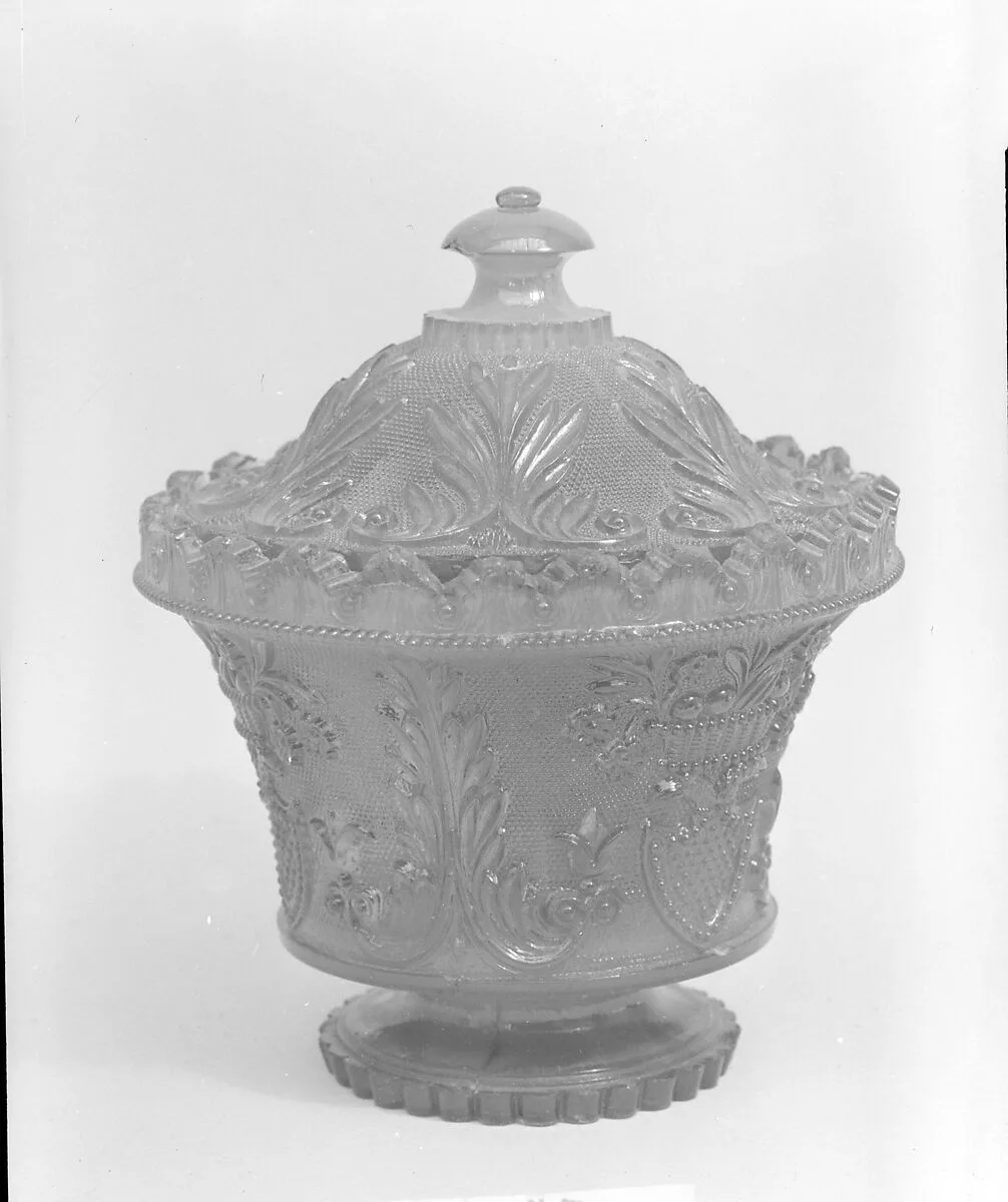 Covered Sugar Bowl — Providence Flint Glass Works