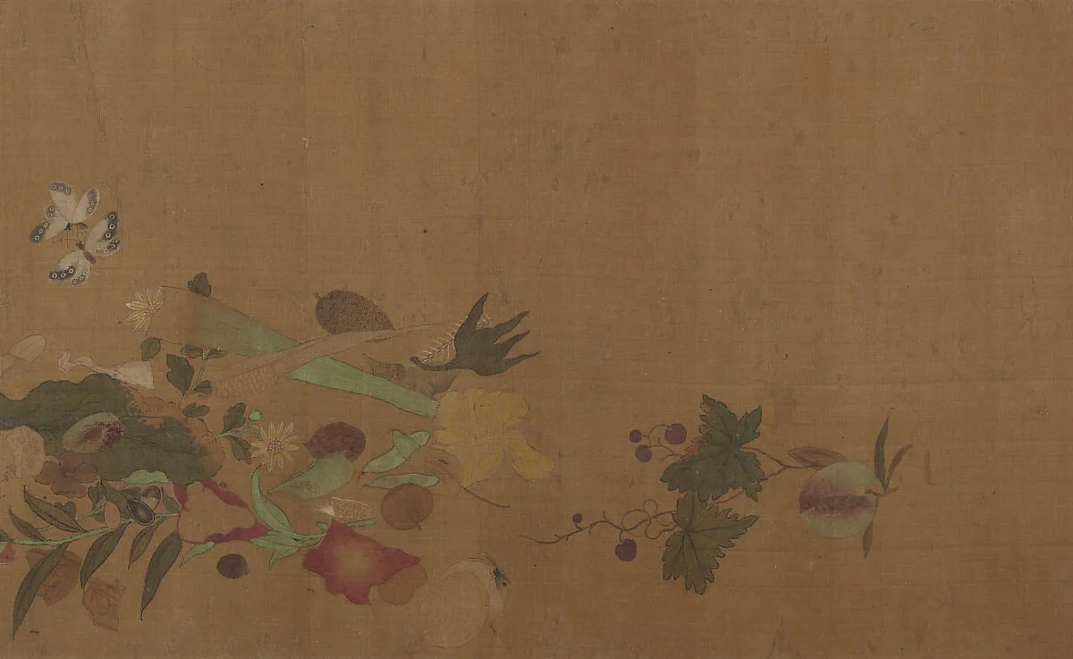 清 佚名 傳錢選 花果草蟲圖 卷|Flowers and Insects — Unidentified artist