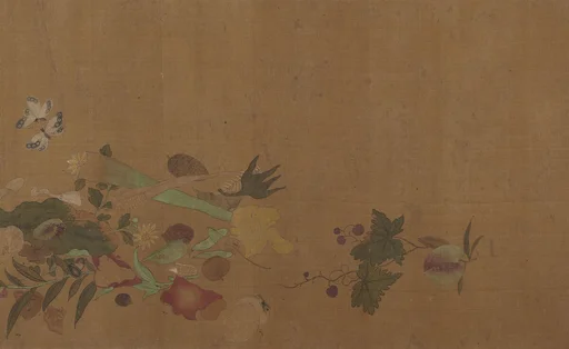 清 佚名 傳錢選 花果草蟲圖 卷|Flowers and Insects