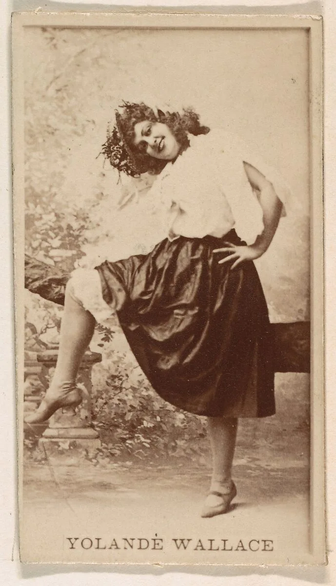 Yolande Wallace, from the Actresses series (N245) issued by Kinney Brothers to promote Sweet Caporal Cigarettes — Kinney Brothers Tobacco Company