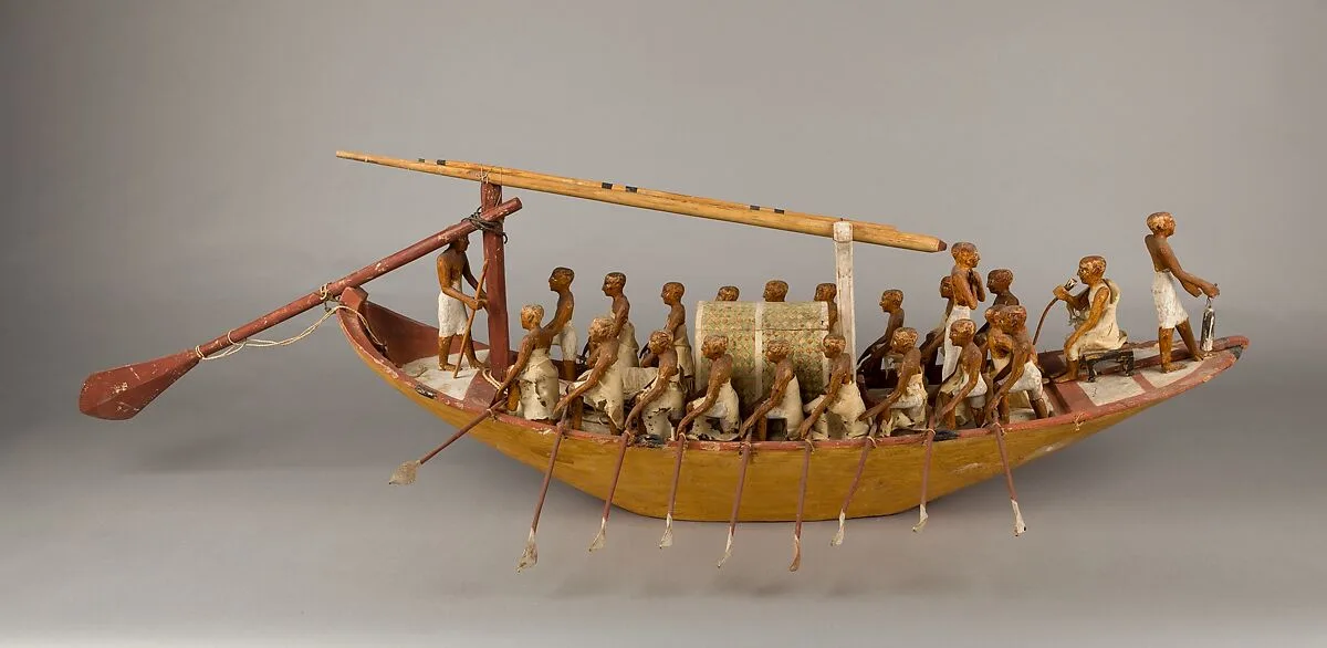 Travelling Boat being Rowed — Unknown
