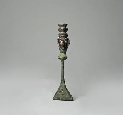 Copper Rattle and Stone Head