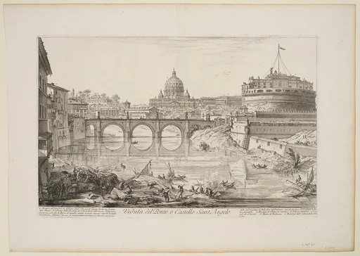 The Bridge and Castel S. Angelo (Veduta del Ponte e Castello Sant'Angelo