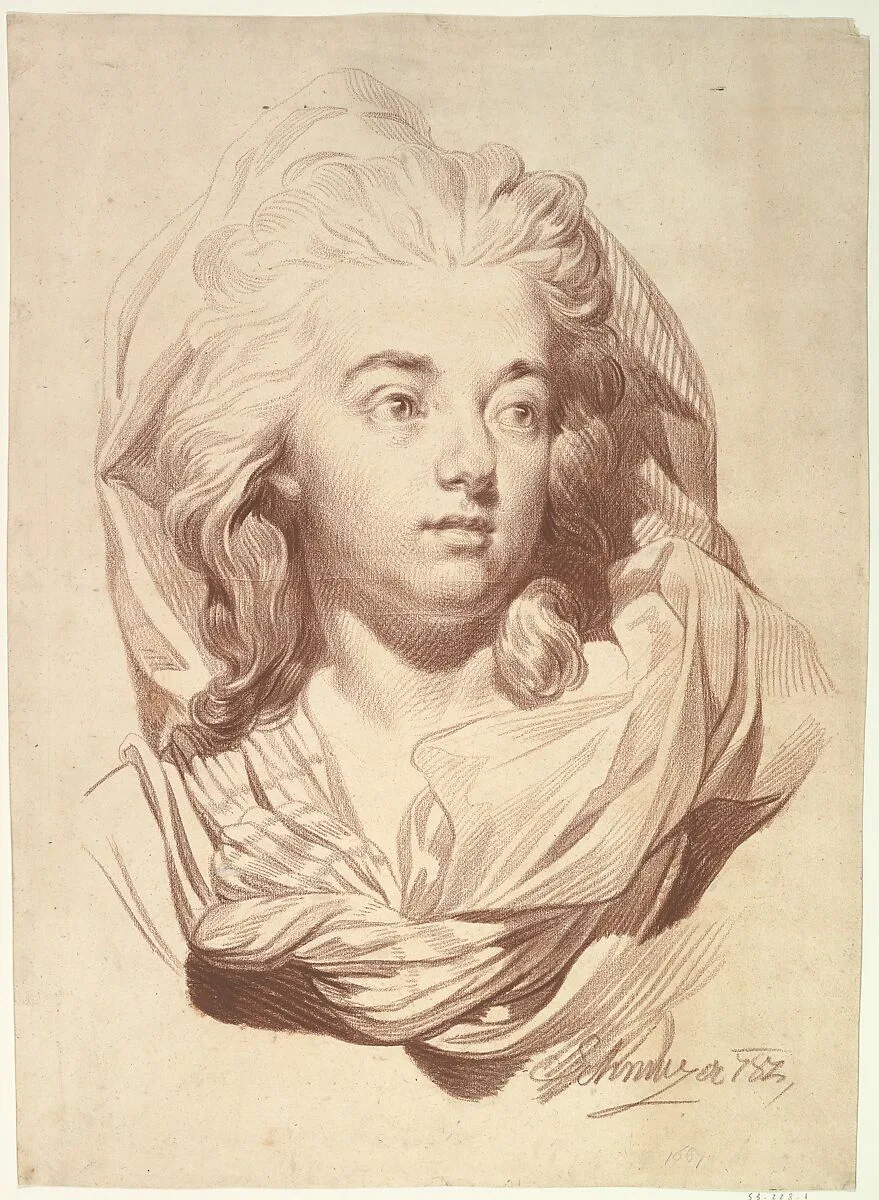 Head of a Woman with a Veil — Jakob Matthias Schmutzer